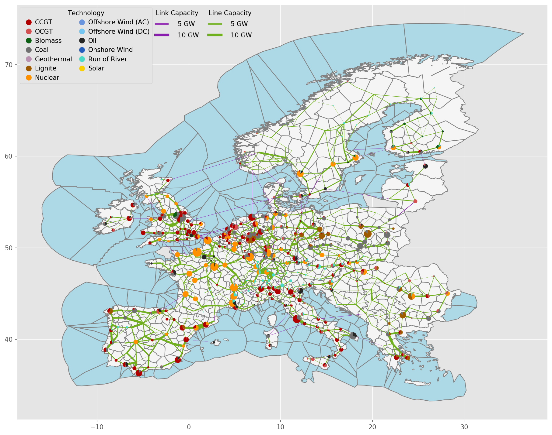 Exemplary unsolved network clustered to 512 nodes